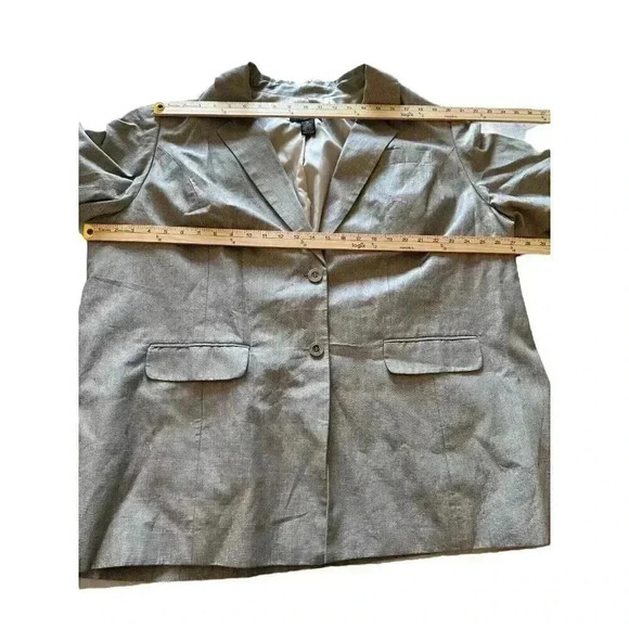 Lane Bryant beige linen blend blazer women's size 28 - Picture 9 of 12